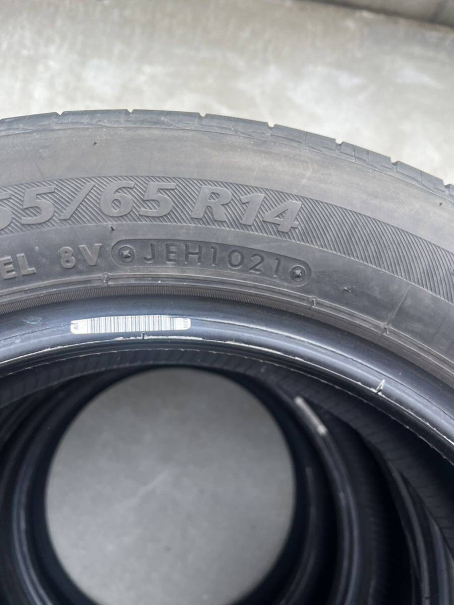 ブリヂストン BRIDGESTONE ネクストリー　NEXTRY 155/65/R14 4本　21年製　中古タイヤ_画像3