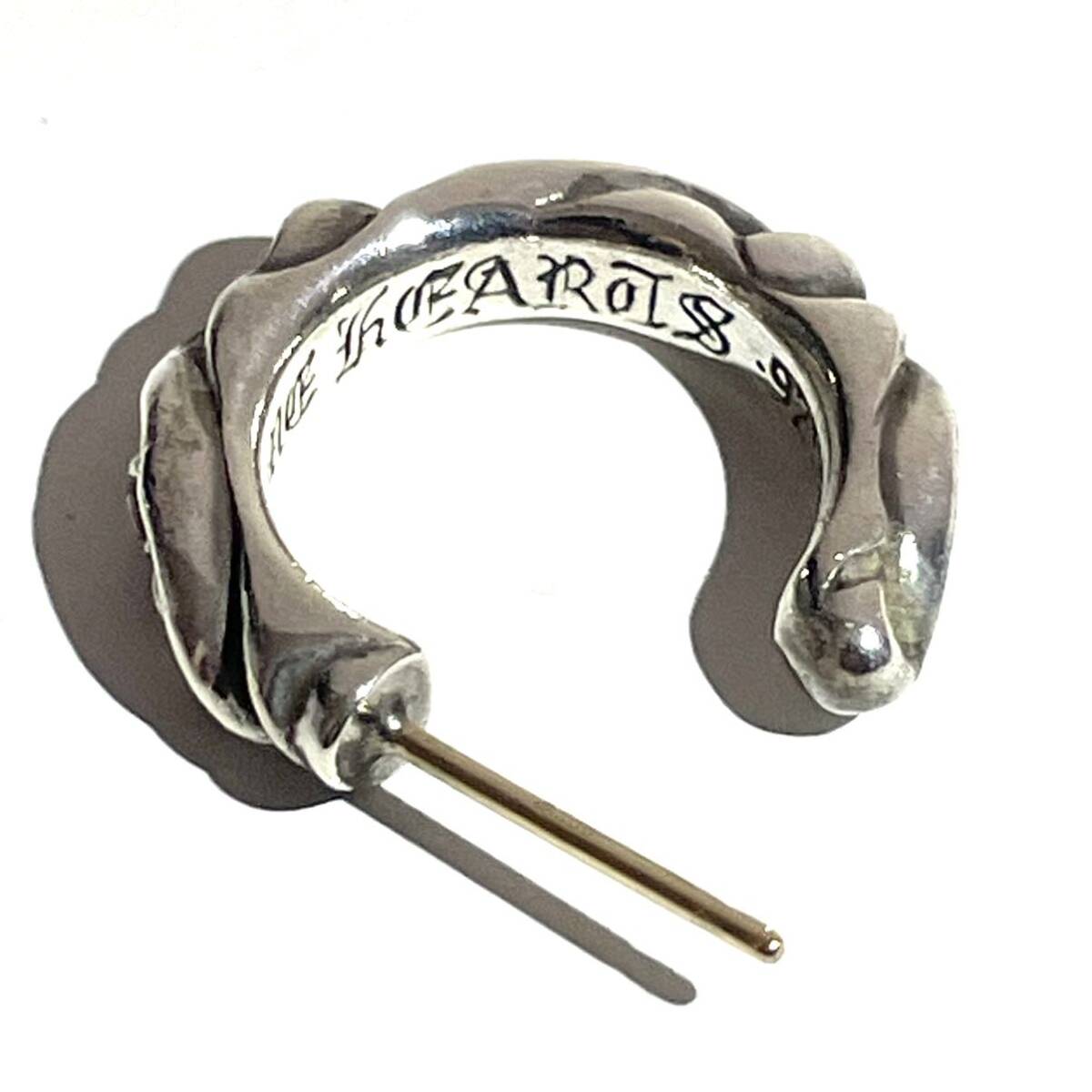 1円スタート！ 美品 原宿店購入 CHROME HEARTS HOOP SCROOL スクロールフープ クロムハーツ シルバー ピアス アクセサリー 925 メンズ 