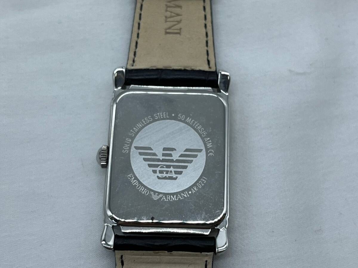ay7548003/腕時計 エンポリオアルマーニ EMPORIO ARMANI メンズ スクエア AR-0231の画像5