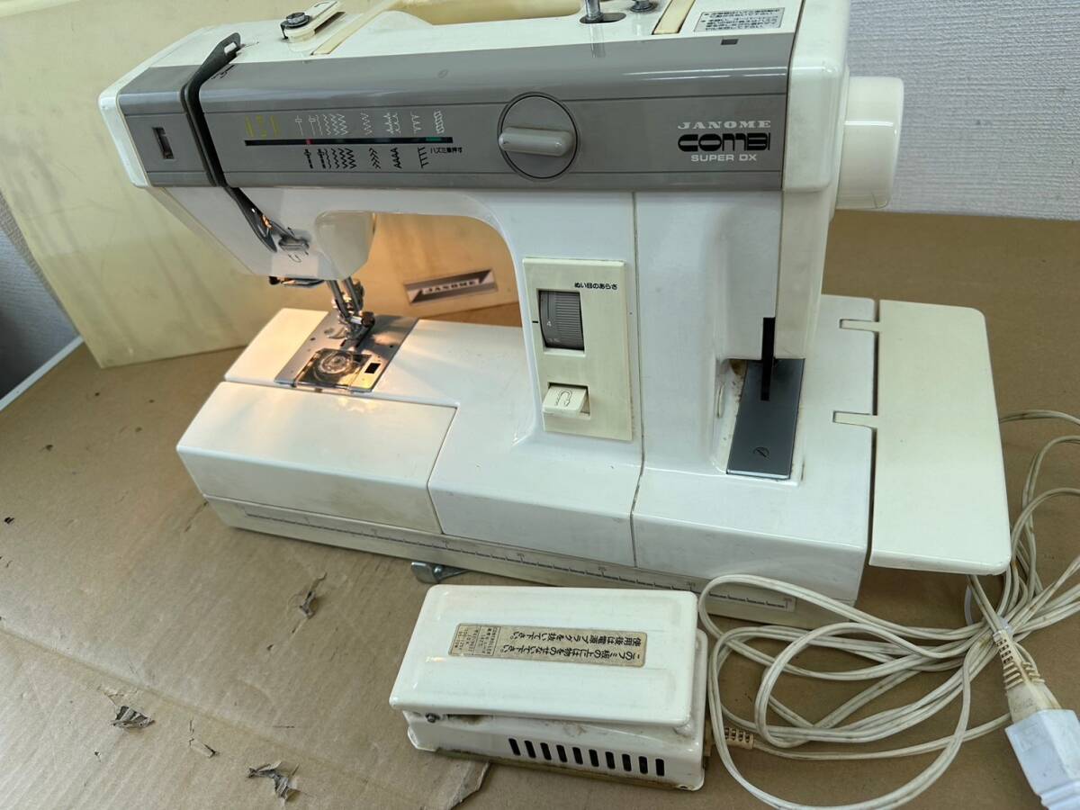 sk1557120/動品 JANOME ジャノメミシン MODEL2100 COMBI SUPER DX 裁縫 手工芸 ハンドクラフト 足踏みミシン 手芸の画像3