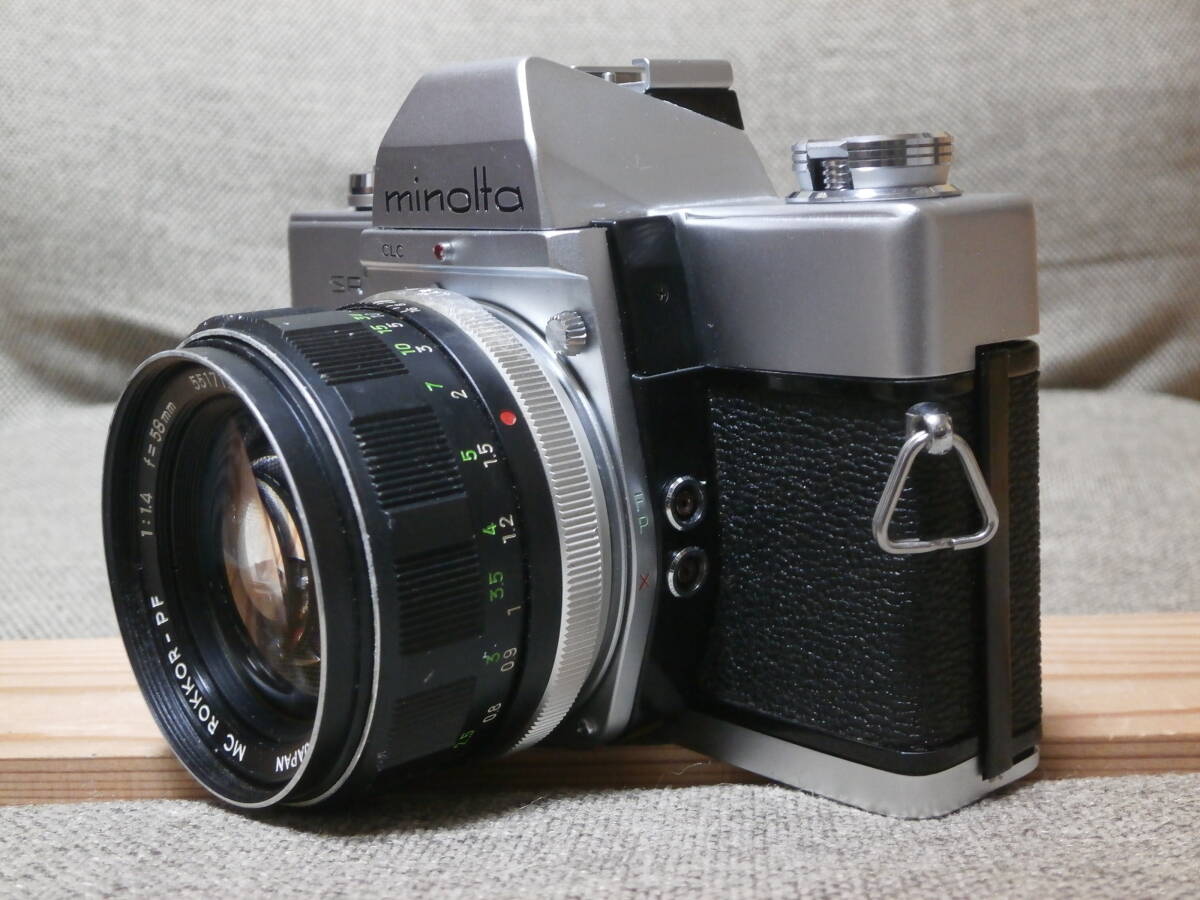 minolta SRT 101 MC ROKKOR-PF 1:1.4 f=58mm レンズ付き　動作確認済み_画像2