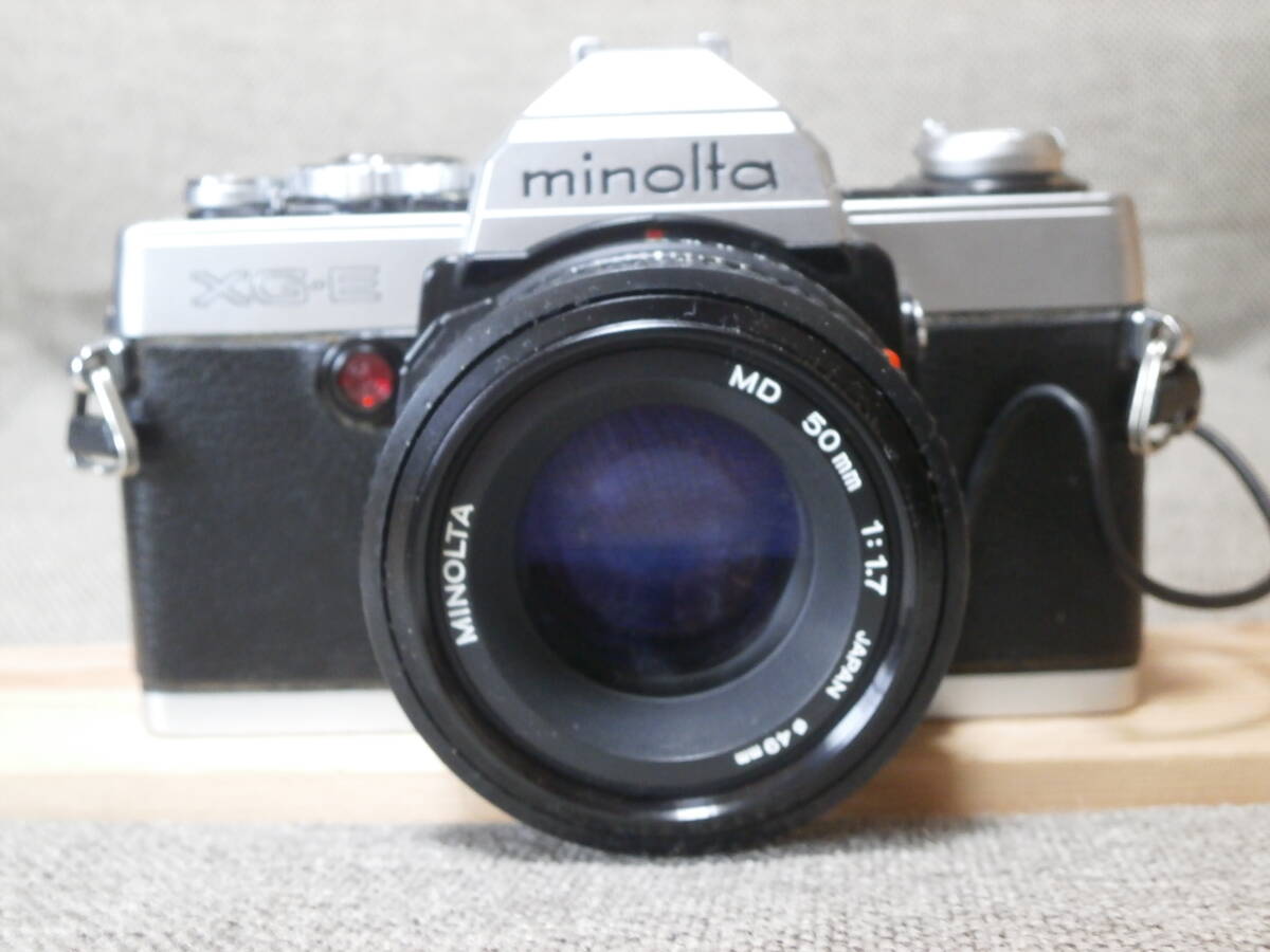 minolta XG・E MD 50mm 1:1.7 レンズ付き 動作確認済みの画像1