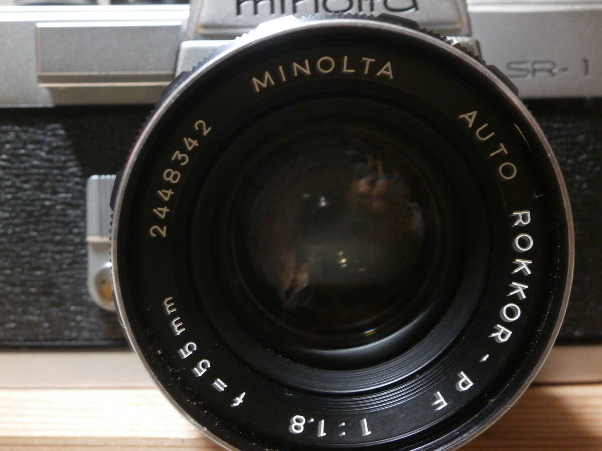 minolta SR-1 AUTO ROKKOR-PF 1:1.8 f=55mm レンズ付き　外付け露出計付き　動作確認済み_画像9