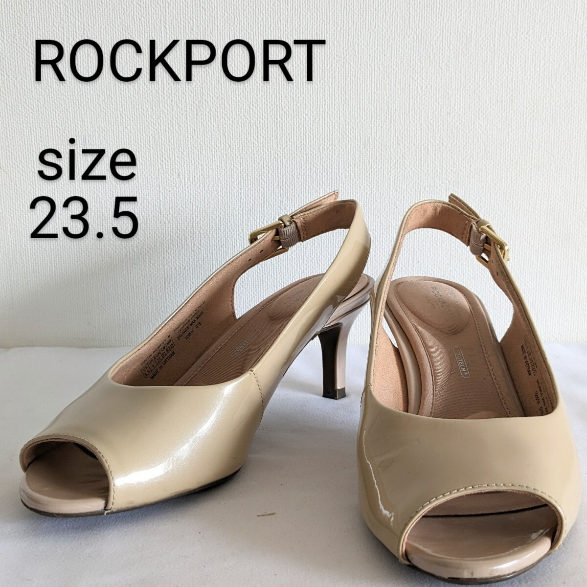 ROCKPORT　ロックポート　ミュール　ヒール　サンダル　ベージュ　23.5 レディース　婦人靴　夏　春先　_画像1