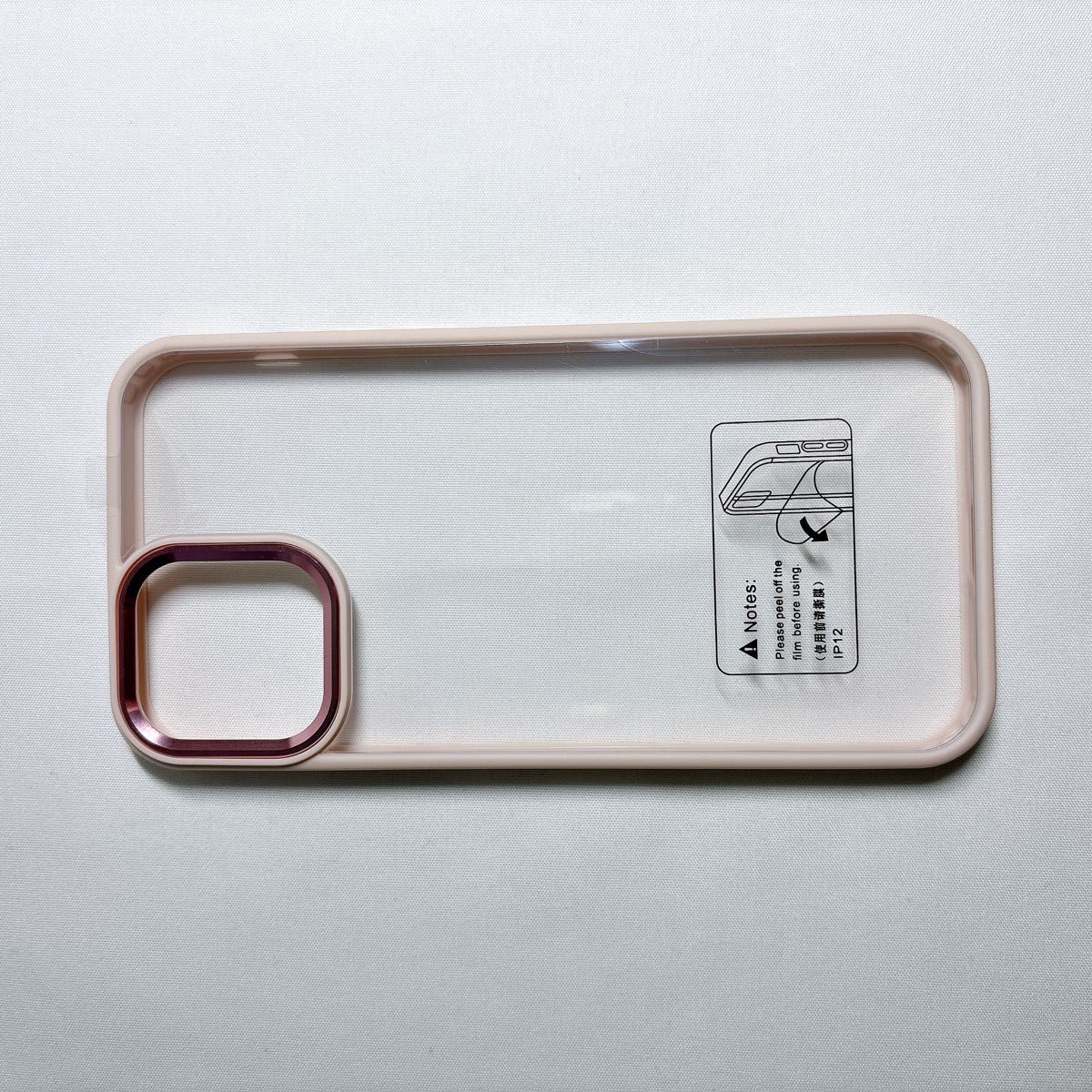 iPhone12 ケース ピンク シンプル 韓国  軽量 スマホケース クリア 透明  可愛い お洒落  耐衝撃 カバー 無地