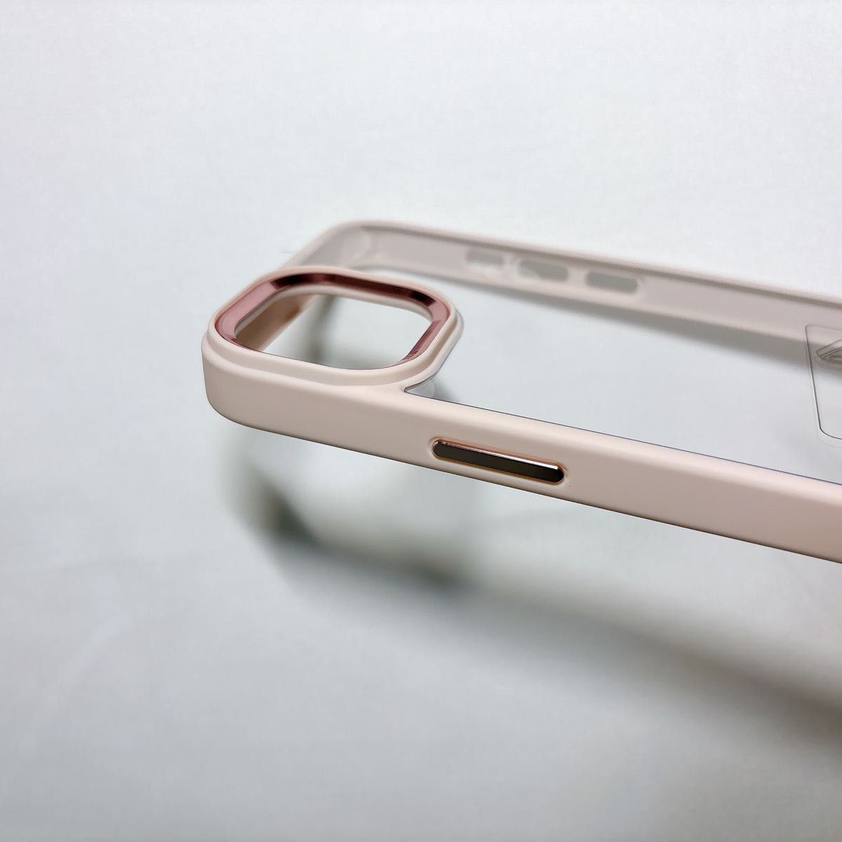 iPhone14 ケース ピンク シンプル 韓国 軽量 スマホケース クリア 透明 可愛い お洒落 耐衝撃 カバー 無地