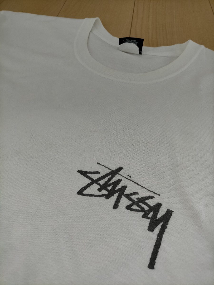 ビッグサイズ stussy ステューシー ショーンフォント ストックロゴ Tシャツ XL ★オールドスケートの画像3