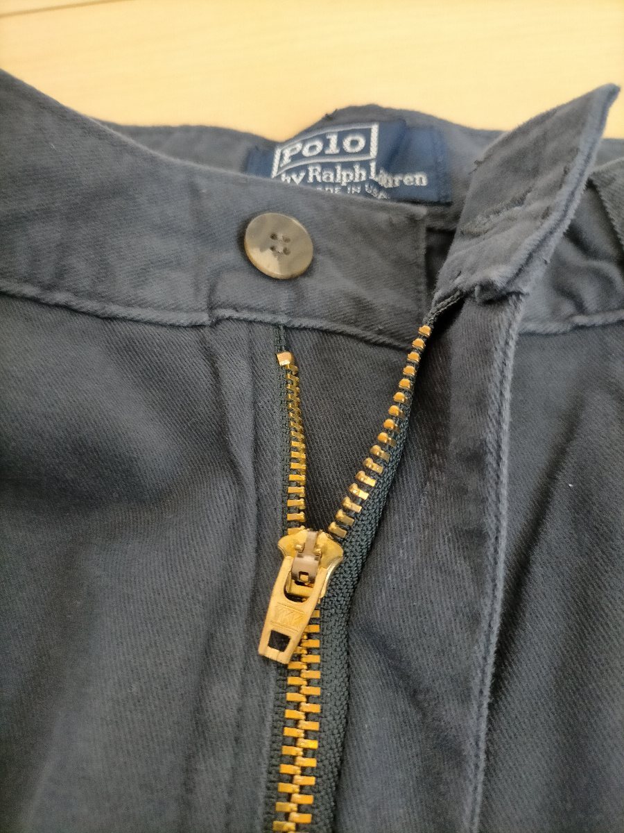 新品 デッドストック 90s ビンテージ USA製 POLO RALPH LAUREN POLO CHINO ポロラルフローレン 2タック チノパンツ PLETED JEAN W33L36_画像5