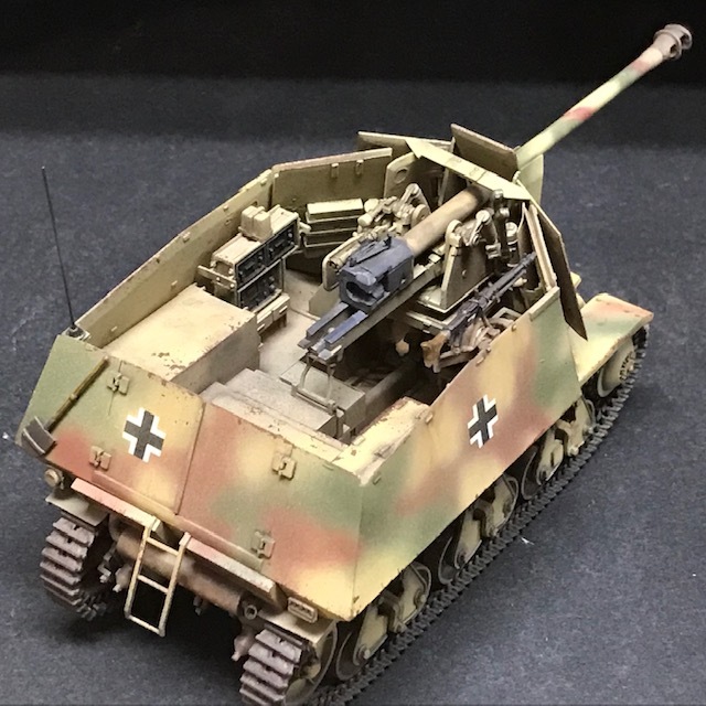 ※レア【完成品】1/35 ドイツ7.5ｃｍPak-40 対戦車自走砲H39（H）の画像5