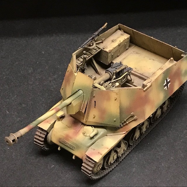 ※レア【完成品】1/35 ドイツ7.5ｃｍPak-40 対戦車自走砲H39（H）の画像3