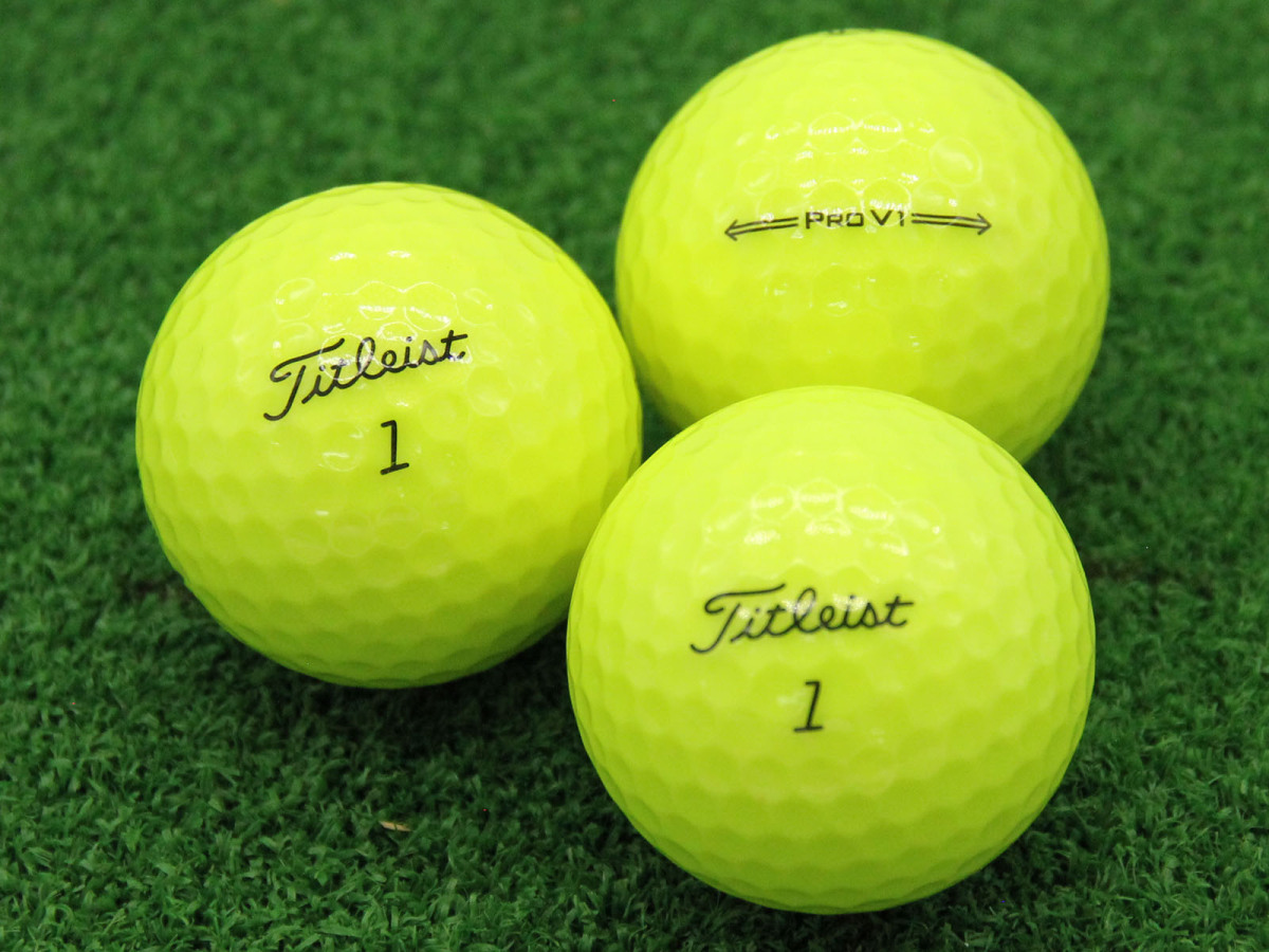 Aランク タイトリスト Titleist PRO V1 イエロー 2021年モデル 30個 球手箱 ロストボールの画像1