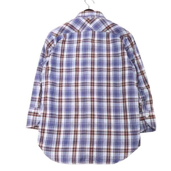 12SS★ NEIGHBORHOOD ネイバーフッド 【ESTABLISH CHECK】春夏 7分袖 ワーク チェック シャツ Sz.S　メンズ　I4T00932_3#A