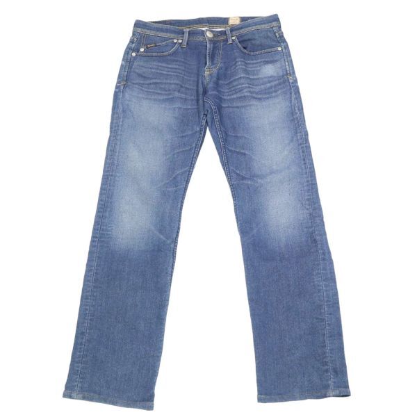 YANUK Yanuk [MICHEL] USED обработка * стрейч te вязаный тренировочный Denim брюки джинсы Sz.29 мужской сделано в Японии I4B00671_3#R