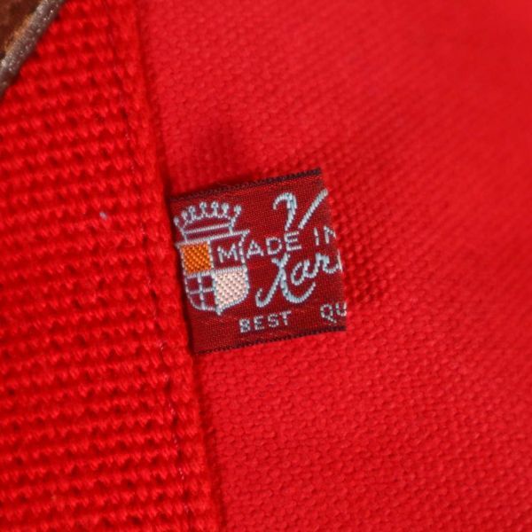 Karl Helmut Karl hell m through year Baseball badge * canvas tote bag bag Sz.F men's red I4G00096_3#U