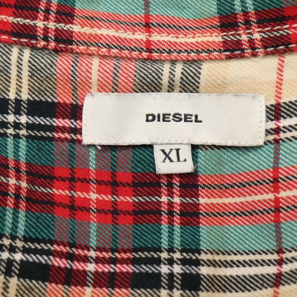 DIESEL ディーゼル 通年 ボタンダウン★ 長袖 チェック シャツ Sz.XL　メンズ　I4T01013_3#C_画像5