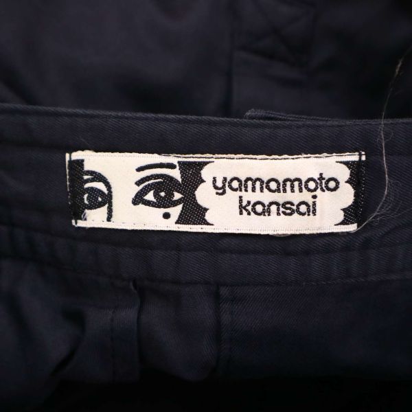 80s★ yamamoto kansai 山本寛斎 カンサイヤマモト 顔タグ★ ビンテージ デザイン イージー パンツ Sz.M~L位 メンズ 古着 I4B00678_4#Rの画像5