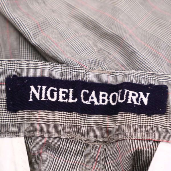 Nigel Cabourn ナイジェルケーボン 通年 ツータック★ グレンチェック柄 テーパード パンツ スラックス Sz.M位　メンズ　I4B00682_4#R_画像8