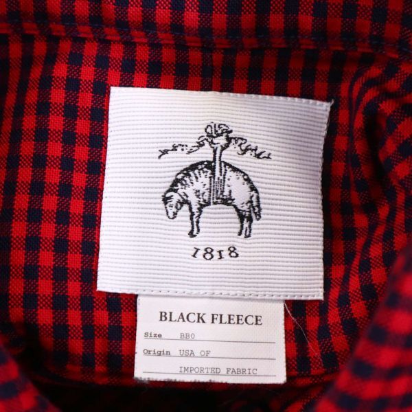 BLACK FLEECE ブラックフリース ブルックスブラザーズ トムブラウン 長袖 BD ギンガムチェック シャツ Sz.BB0　メンズ USA製　I4T01219_4#C_画像5