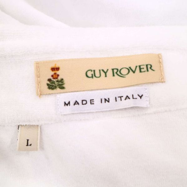 イタリア製★ GUYROVER ギローバー 春夏 ホリゾンタルカラー★ 半袖 パイル ポロシャツ Sz.L メンズ 白 I4T01235_4#Aの画像5