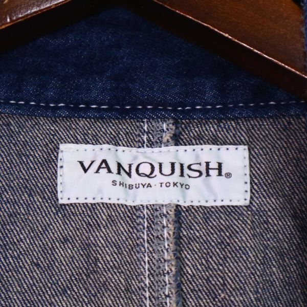 VANQUISH ヴァンキッシュ 通年 ヴィンテージ加工★ デニム 浴衣 ガウン Sz.FREE メンズ I4T01426_4#Oの画像5