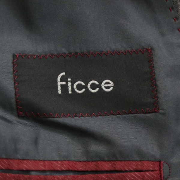 ficce フィッチェ ヨシユキコニシ ドン小西 春夏 背抜き★ストライプ セットアップ スーツ Sz.96A7　メンズ グレー ビジネス　I4T01318_4#M_画像4