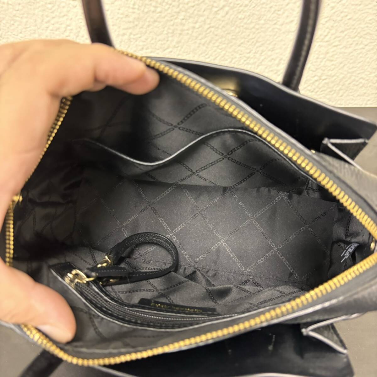 1000円スタート【中古品】MICHAEL KORS ハンドバッグ ショルダー マイケルコース レザー 2WAY_画像6