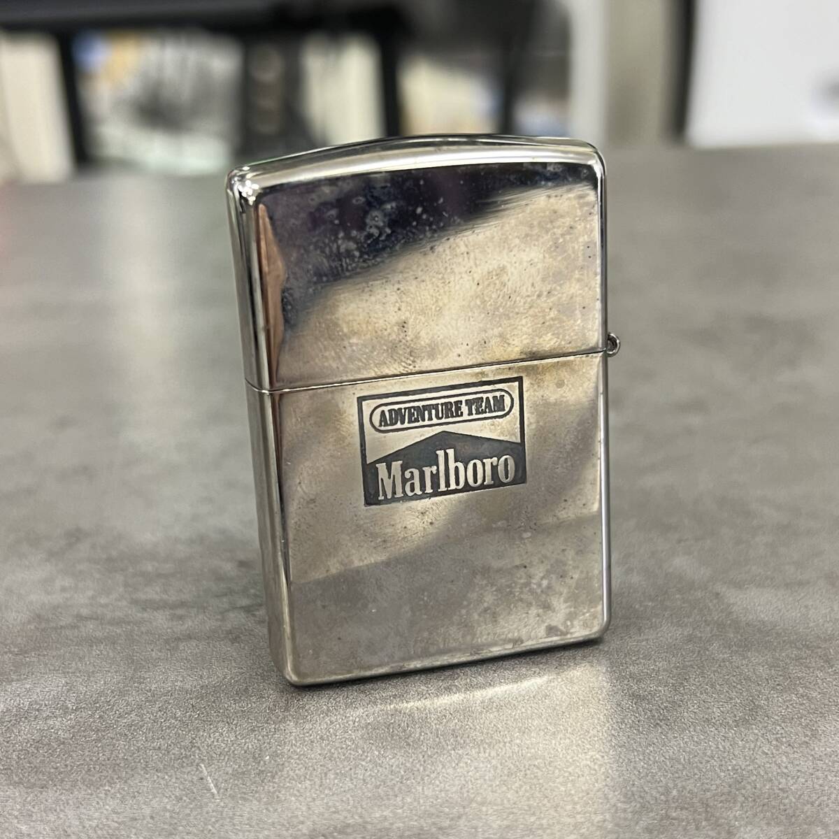 1円スタート【火花OK】Zippo ジッポー ガスライター ライター Marlboro マルボロ シルバー リザードコンパス 中古の画像7