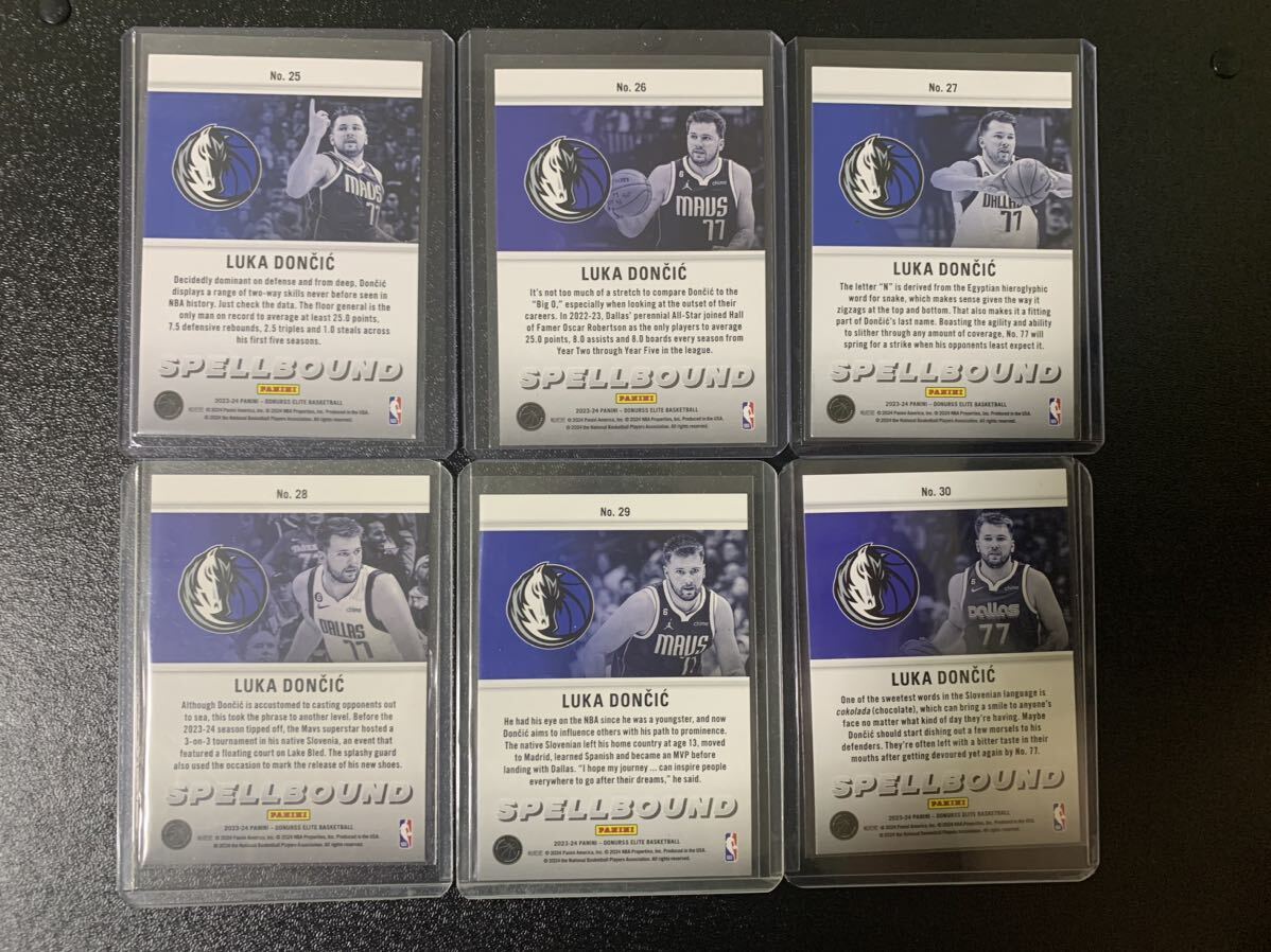 2023-24 Panini Donruss Elite Basketball spellbound Luka Doncic 6枚セット NBAカード ルカ ドンチッチの画像3