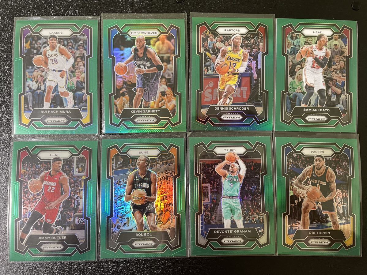 2023-24 Panini Prizm rui hachimura kevin Garnett Green Prizm グリーンパラレル8枚セット NBAカード 八村塁の画像1