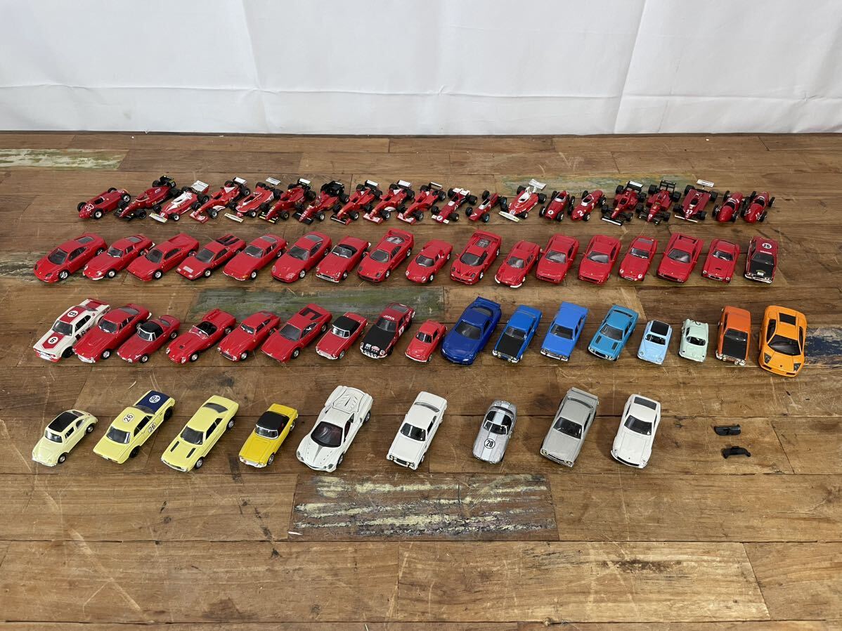 ZyA#42 minicar large amount 63 piece Ferrari etc. Tomica DyDo KYOSHO Red Bull - yellow orange white sport car Lamborghini 