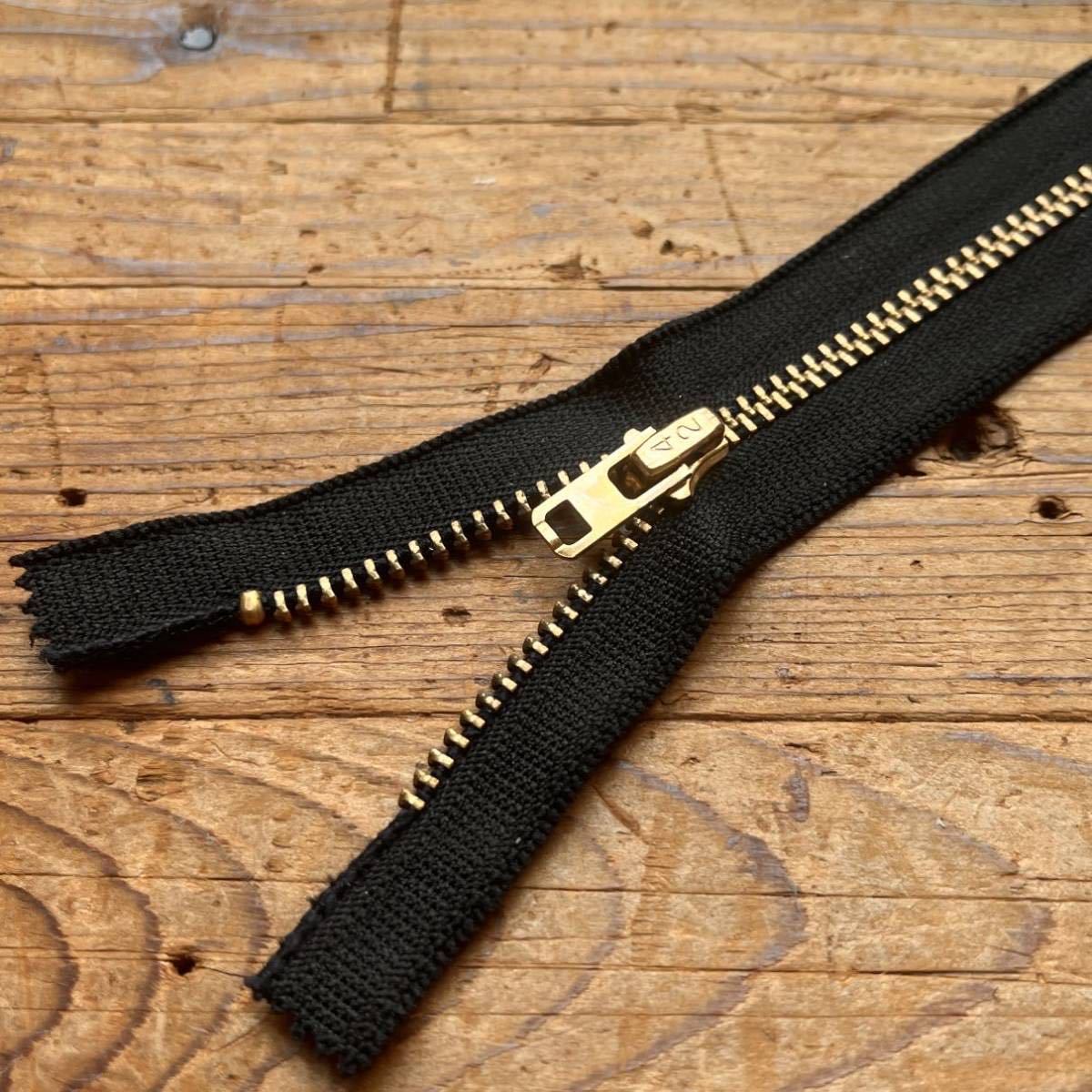 2本セット黒TALON42タロンzipperファスナー レザークラフト 革 財布 真鍮 小銭入れ YKK ビンテージ USA ハンドメイド ジッパー RRL修理_画像6