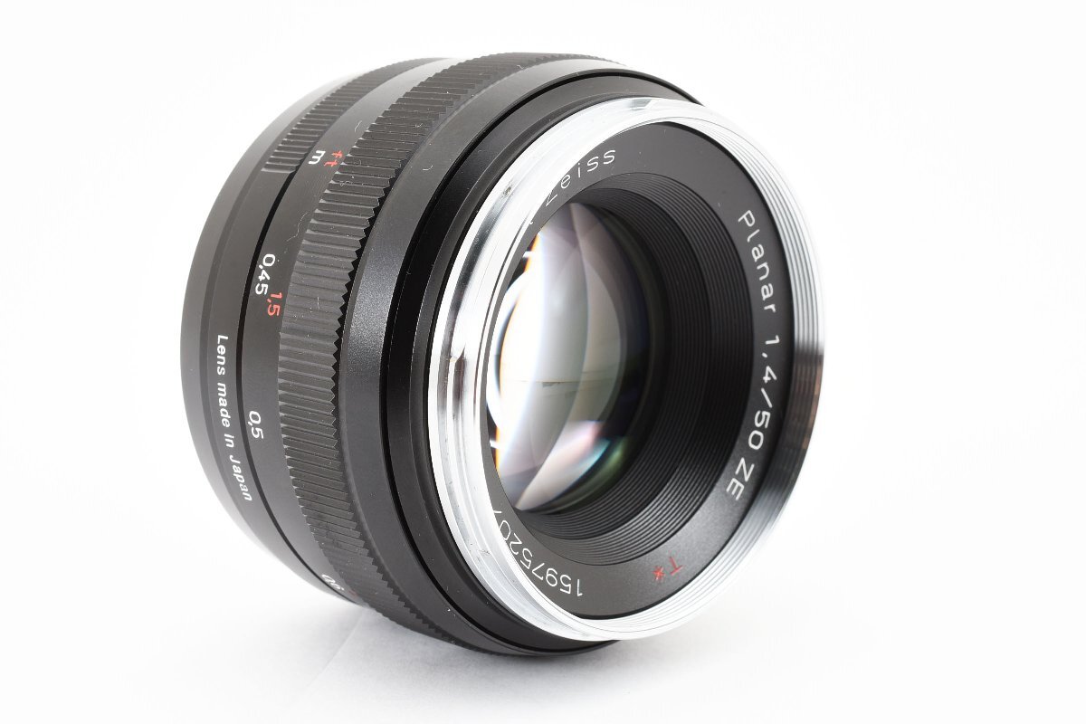 【極美品】カールツァイス Carl Zeiss Planar T* 50mm f/1.4 高級 単焦点レンズ Canon EF マウント 試写・動作確認済み！2104776の画像5