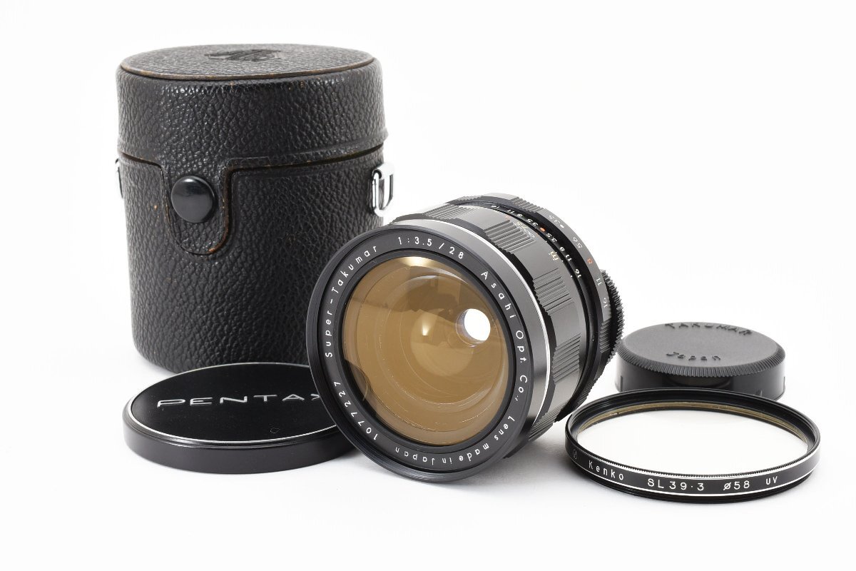 【レア美品】ペンタックス PENTAX Super Takumar 28mm F/3.5 初期型 単焦点レンズ M42マウント 試写・動作確認済み！2109487