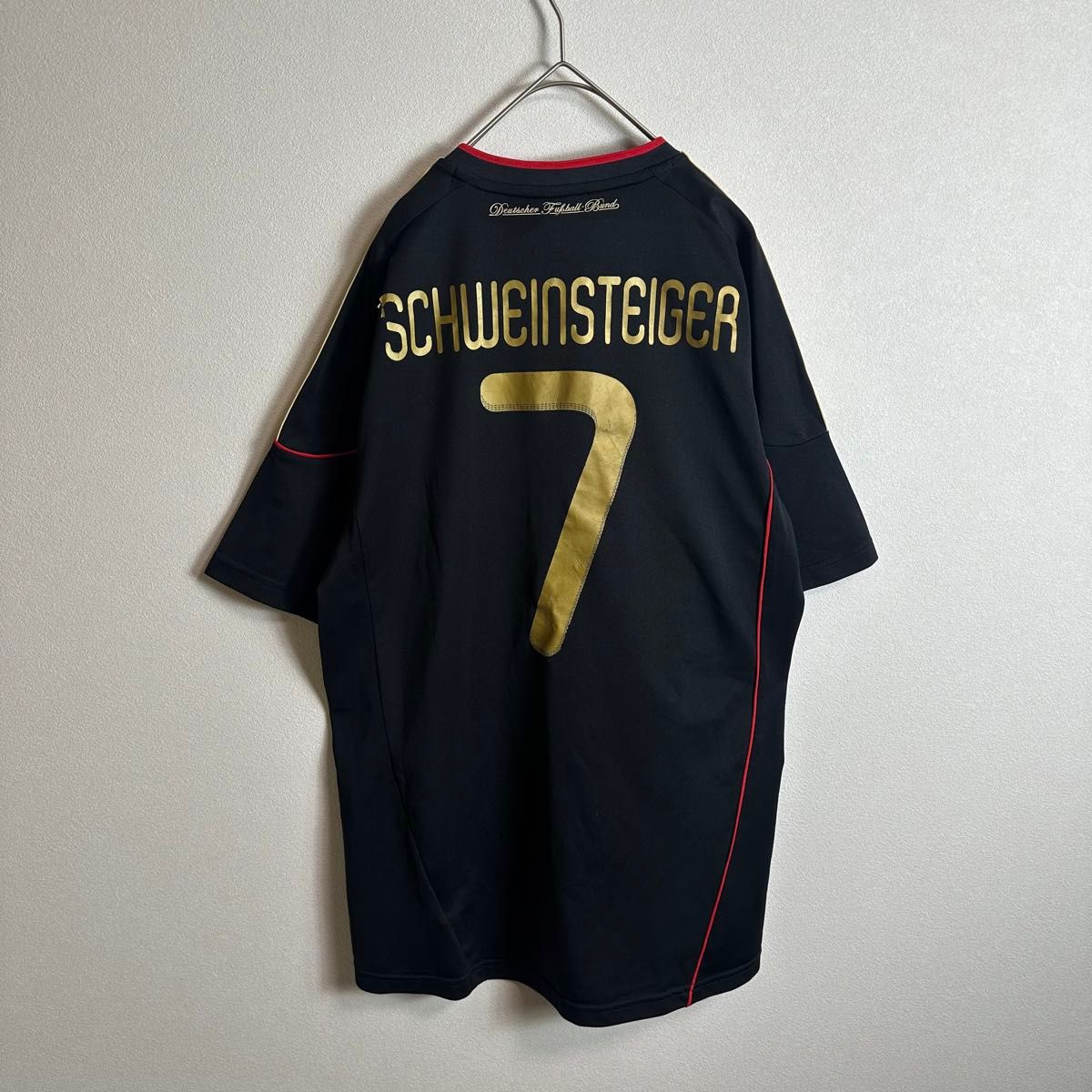 アディダス　シュバインシュタイガー　ドイツ代表ユニフォーム　サッカー　2010年　adidas アウェイ　ブラック　黒　半袖