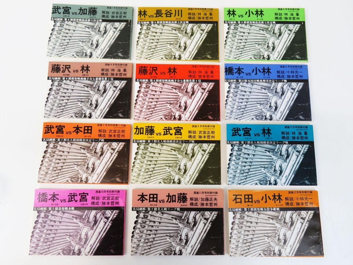 佐R8242◆囲碁本【外函入『囲碁 名局細解 82年・83年・85年』3箱(36冊)セット】誠文堂新光社 本因坊戦/名人戦/棋聖戦/王座戦/天元戦 他の画像4