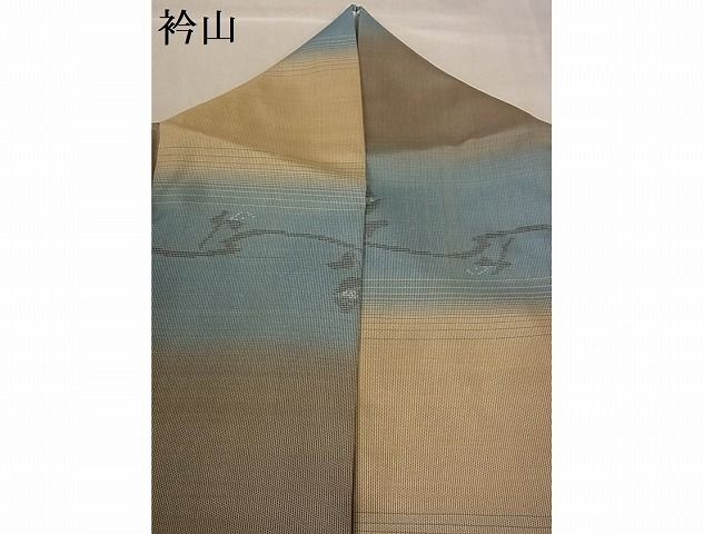 平和屋-こころ店■上質な小紋　単衣　横段花文　正絹　逸品　AAAD2693Ack_画像8