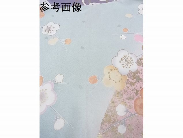 平和屋-こころ店■付下げ 解き反物 駒刺繍 草花文 暈し染め 金銀彩 正絹 逸品 AAAC4468Auwの画像9