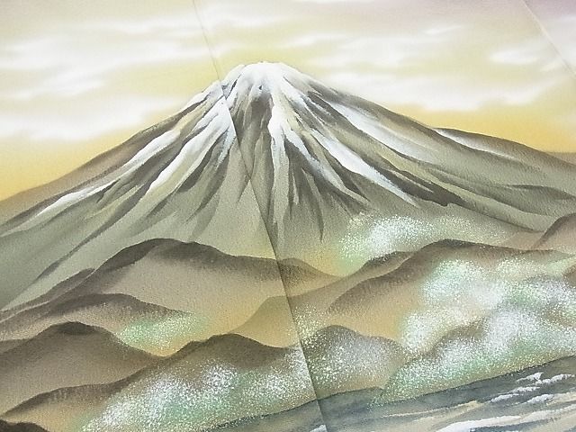 平和屋2■豪華色留袖　作家物　富士山　暈し染め　逸品　DAAB7533ps_画像5