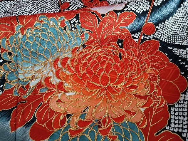 平和屋-こころ店■豪華振袖 駒刺繍 枝花文 金彩 正絹 逸品 AAAC9268Bnpの画像7