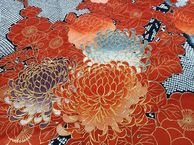 平和屋-こころ店■豪華振袖 駒刺繍 枝花文 金彩 正絹 逸品 AAAC9268Bnpの画像4