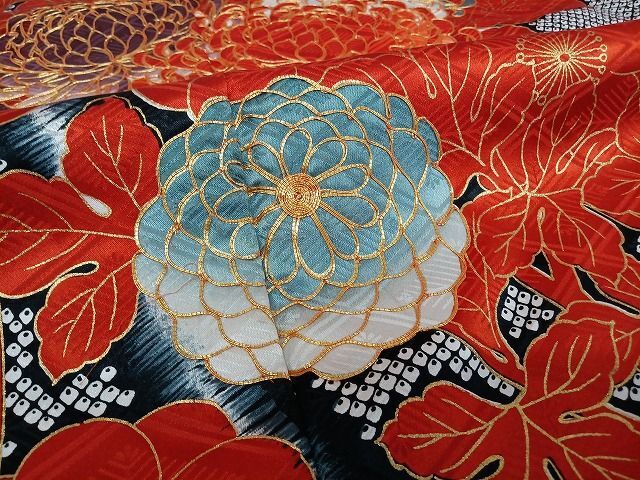 平和屋-こころ店■豪華振袖 駒刺繍 枝花文 金彩 正絹 逸品 AAAC9268Bnpの画像6