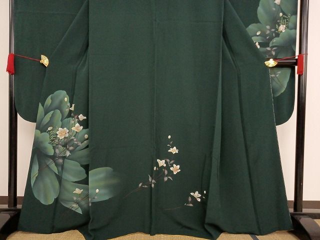 平和屋-こころ店■豪華振袖 枝花文 暈し染め 金彩 正絹 逸品 AAAC9272Bnpの画像3