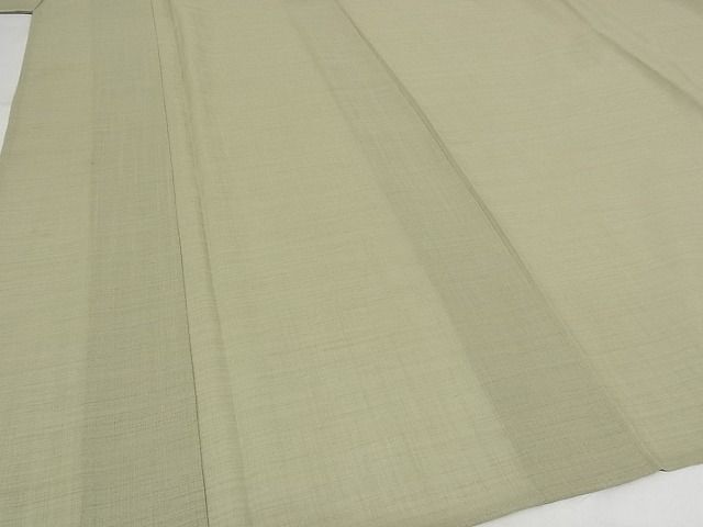 平和屋川間店■夏物　色無地　紗　山葵色　着丈162cm　裄丈65cm　洗える着物　B-np6792_画像3