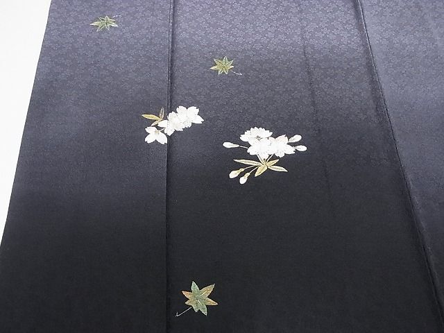 平和屋-こころ店■豪華色留袖 刺繍 桜 楓 暈し染め 正絹 逸品 AAAD6372Bphの画像4