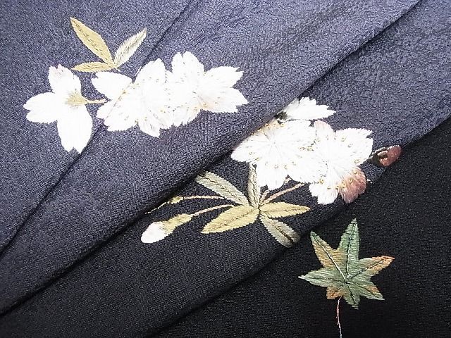 平和屋-こころ店■豪華色留袖 刺繍 桜 楓 暈し染め 正絹 逸品 AAAD6372Bphの画像8