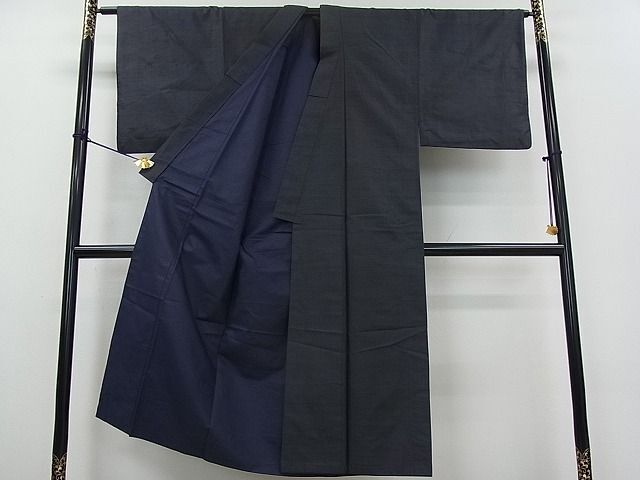 平和屋川間店■男性　本場大島紬　アンサンブル　亀甲絣　逸品　we1175_画像4