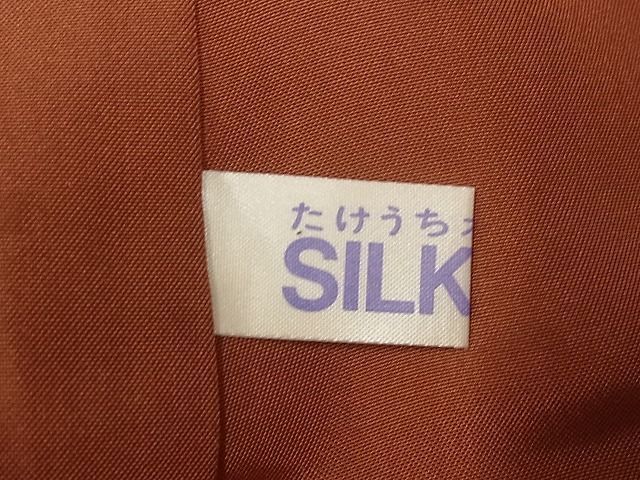 平和屋-こころ店■本場大島紬 9マルキ 泥染め 短冊花文 正絹 逸品 AAAC7867Ataの画像7