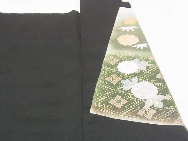 平和屋川間店■豪華黒留袖　作家物　刺繍　御所車文　金銀彩　着丈160cm　裄丈64.5cm　正絹　逸品　B-dk4361_画像9