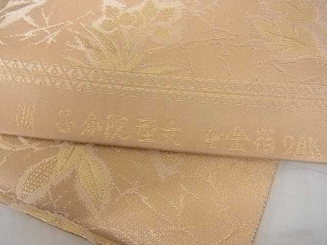 平和屋2■西陣　服部織物謹製　六通柄袋帯　正倉院型文　本金箔24K　逸品　DAAA4425ar_画像4