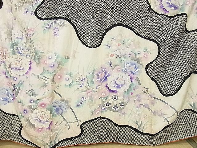 平和屋-こころ店■豪華振袖　駒刺繍　絞り　花車文　そごう百貨店扱い　正絹　逸品　AAAC7062Aja_画像3